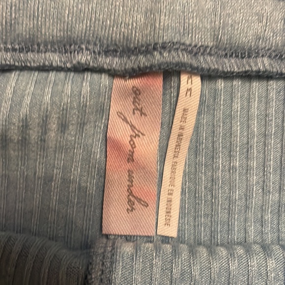 Urban Outfitters Out From Under Ribbed Blue Flare Pull on Pants New with Tags - Picture 7 of 7